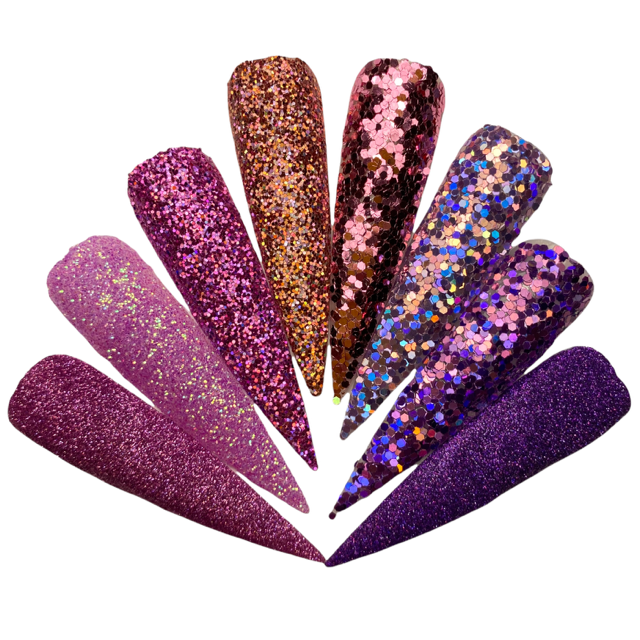 GLITZER SET Glamour Lila  8 Stk. LIMITED EDITION