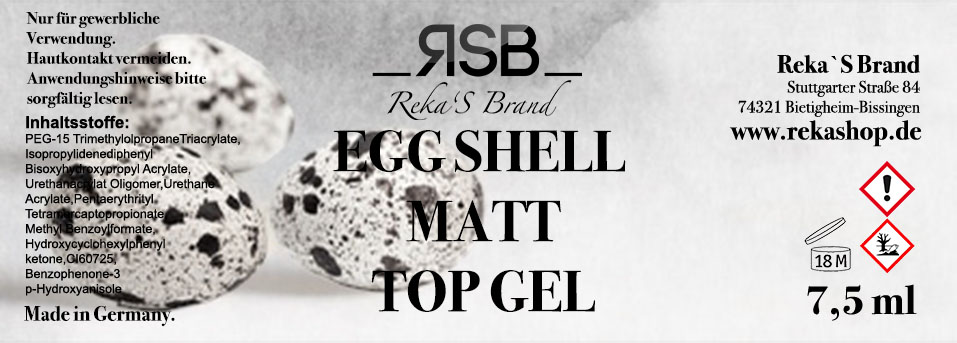 EGG SHELL MATT TOP GEL 7,5ml  