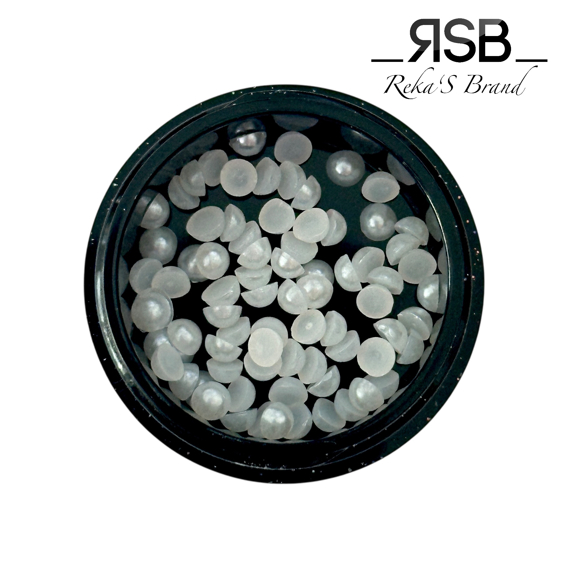 Halbperlen, weiss 2 mm 