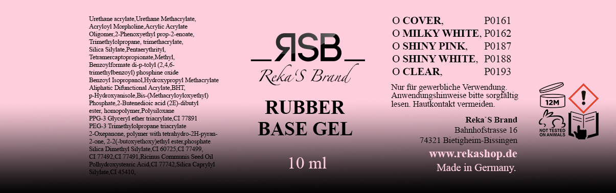 RUBBER BASE Shiny Pink Gel