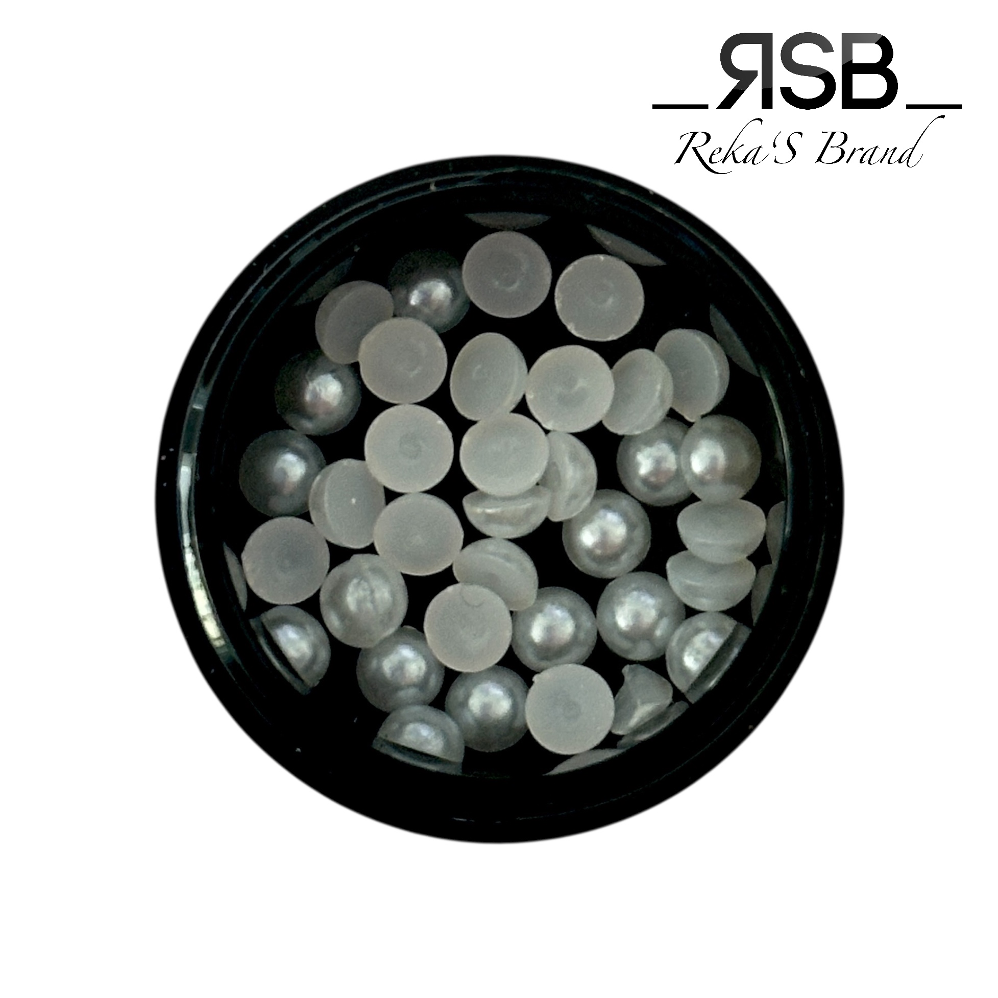 Halbperlen, weiss 3 mm