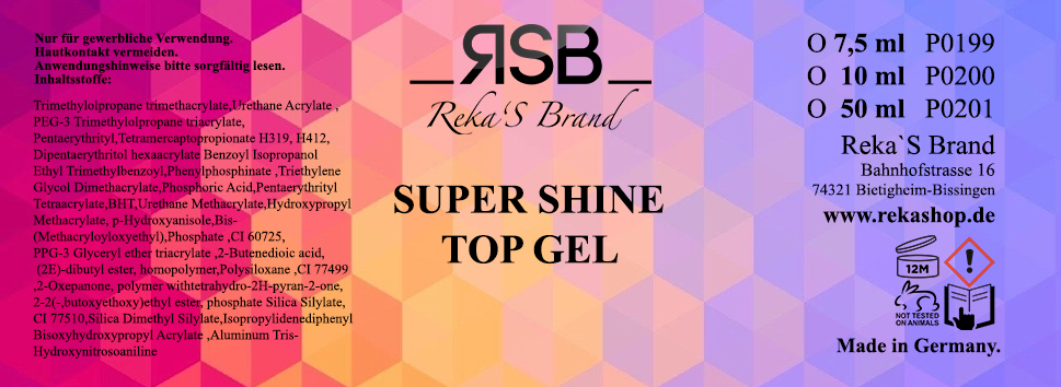 SUPER SHINE TOP GEL,Nachfüllflasche 50ml