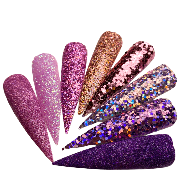 GLITZER SET Glamour Lila  8 Stk. LIMITED EDITION