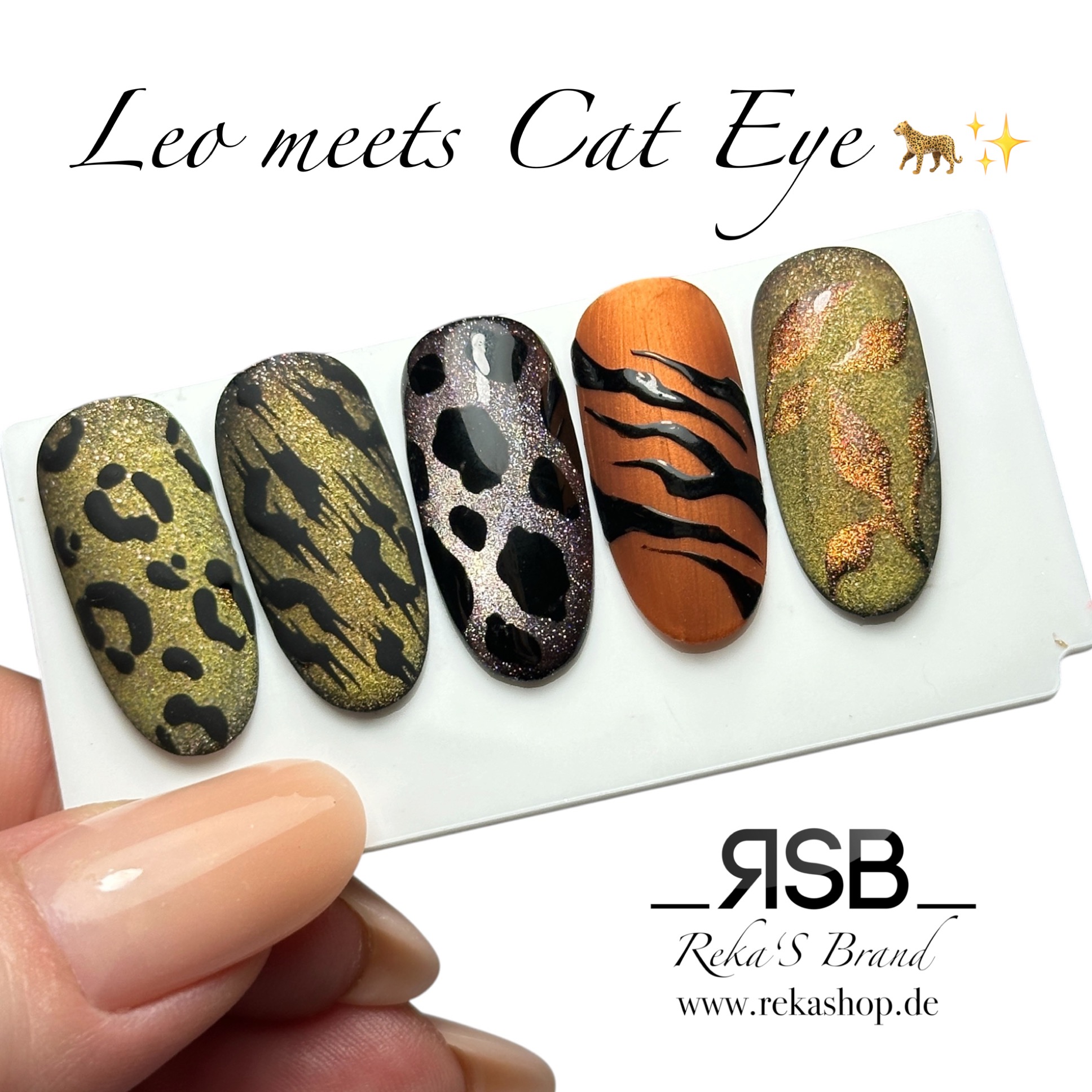 Online Leo Print mit Cat Eye Gel