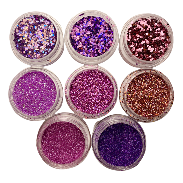GLITZER SET Glamour Lila  8 Stk. LIMITED EDITION